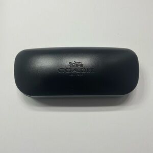 NWOT Coach Black Leather Eyewear Hard-Shell Case